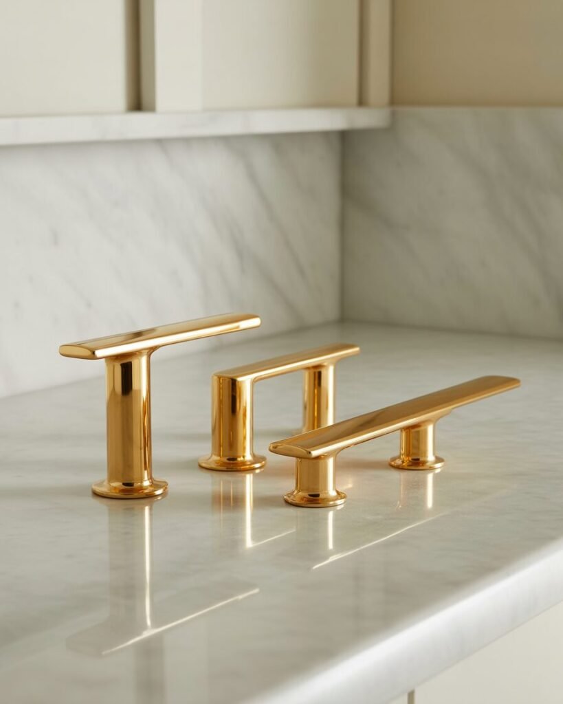 gold accent luxury marble bathroom