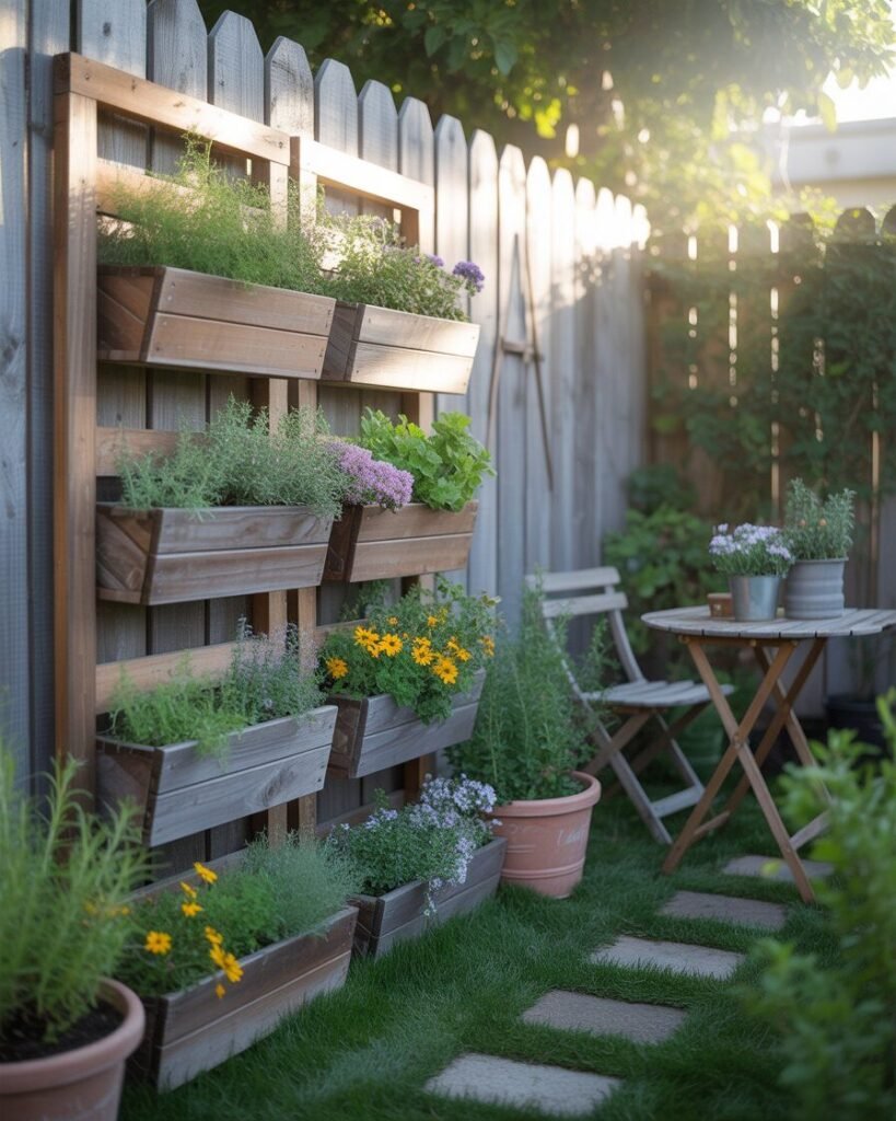 Vertical garden clever backyard idea