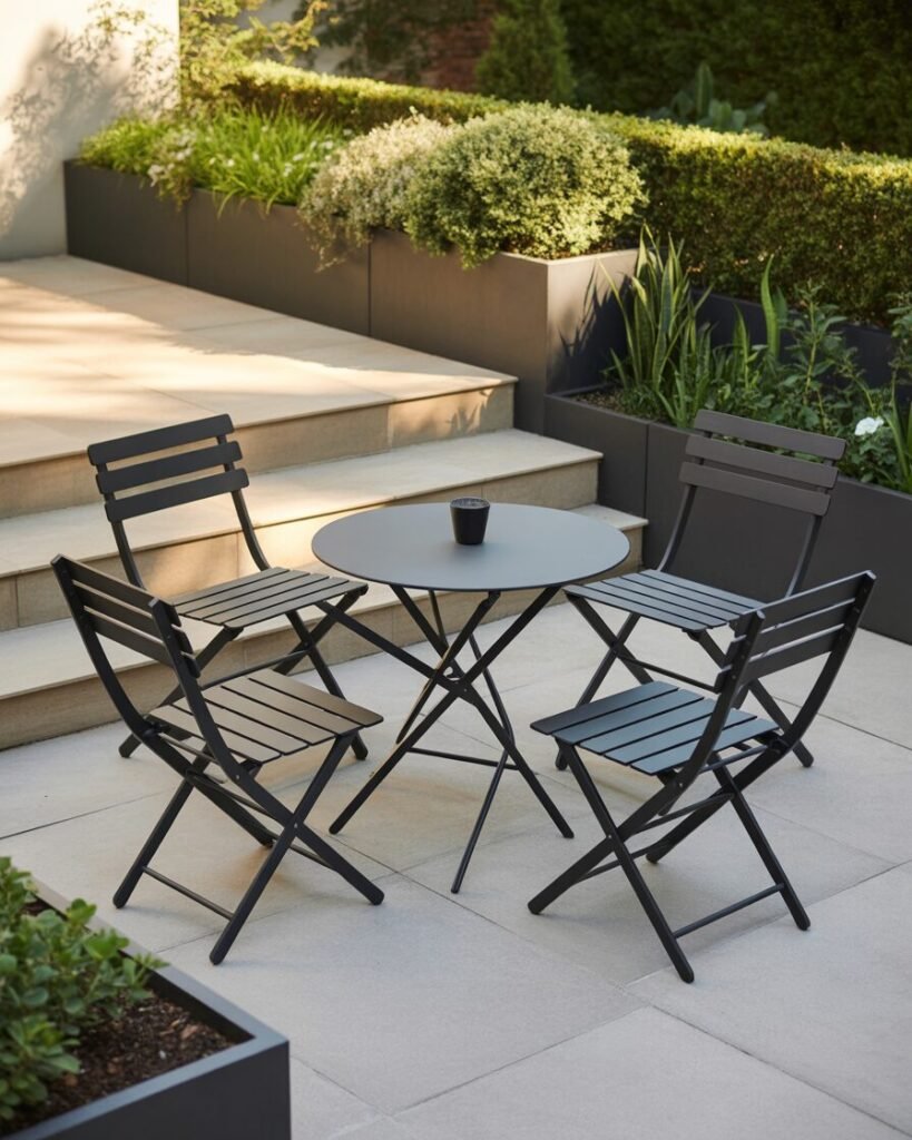 Foldable furniture for small backyards