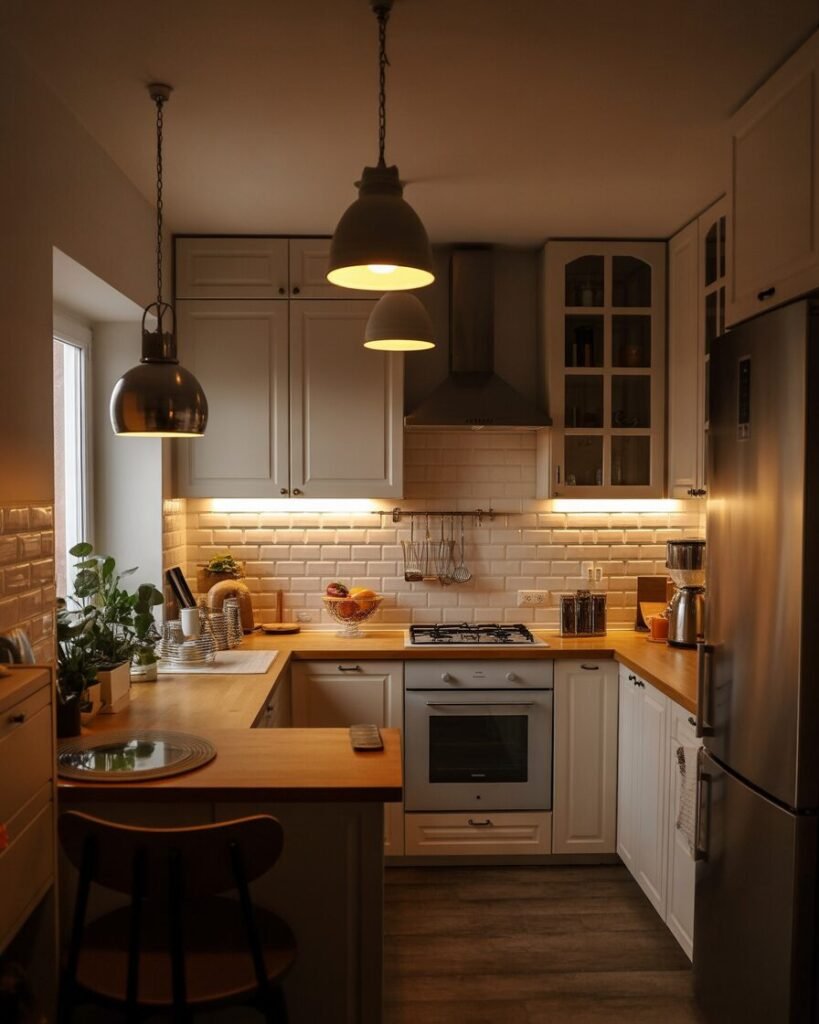 Small kitchen makeover lighting ideas