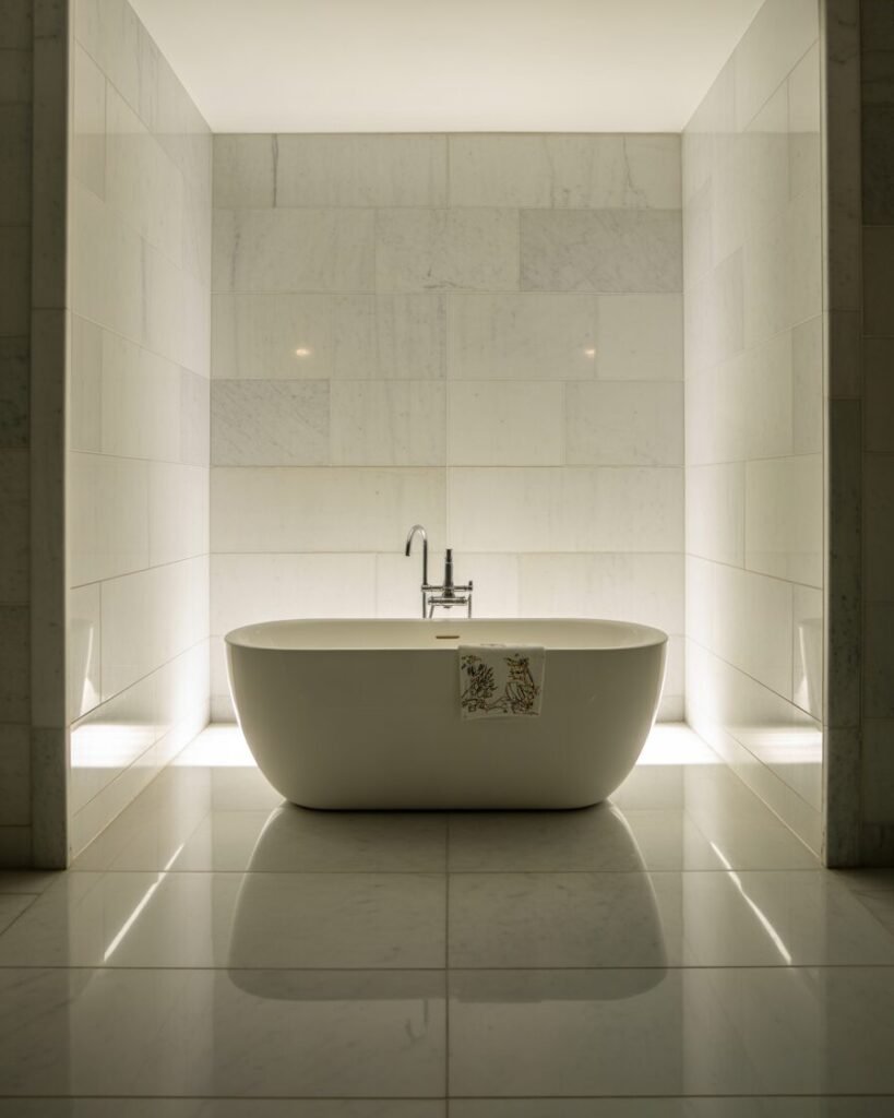 luxury marble bathroom design idea