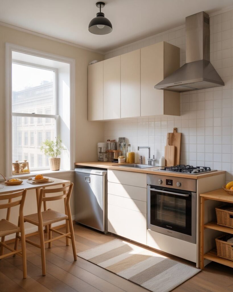 Small kitchen makeover compact appliances