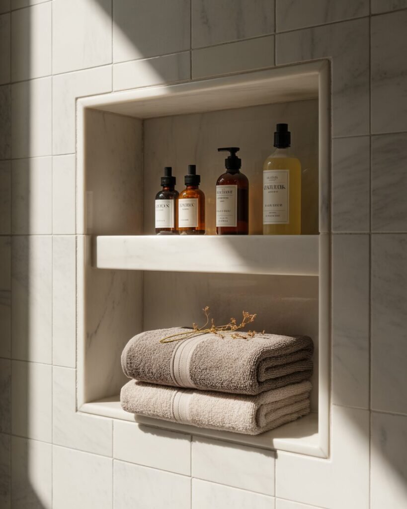 marble niche luxury bathroom design