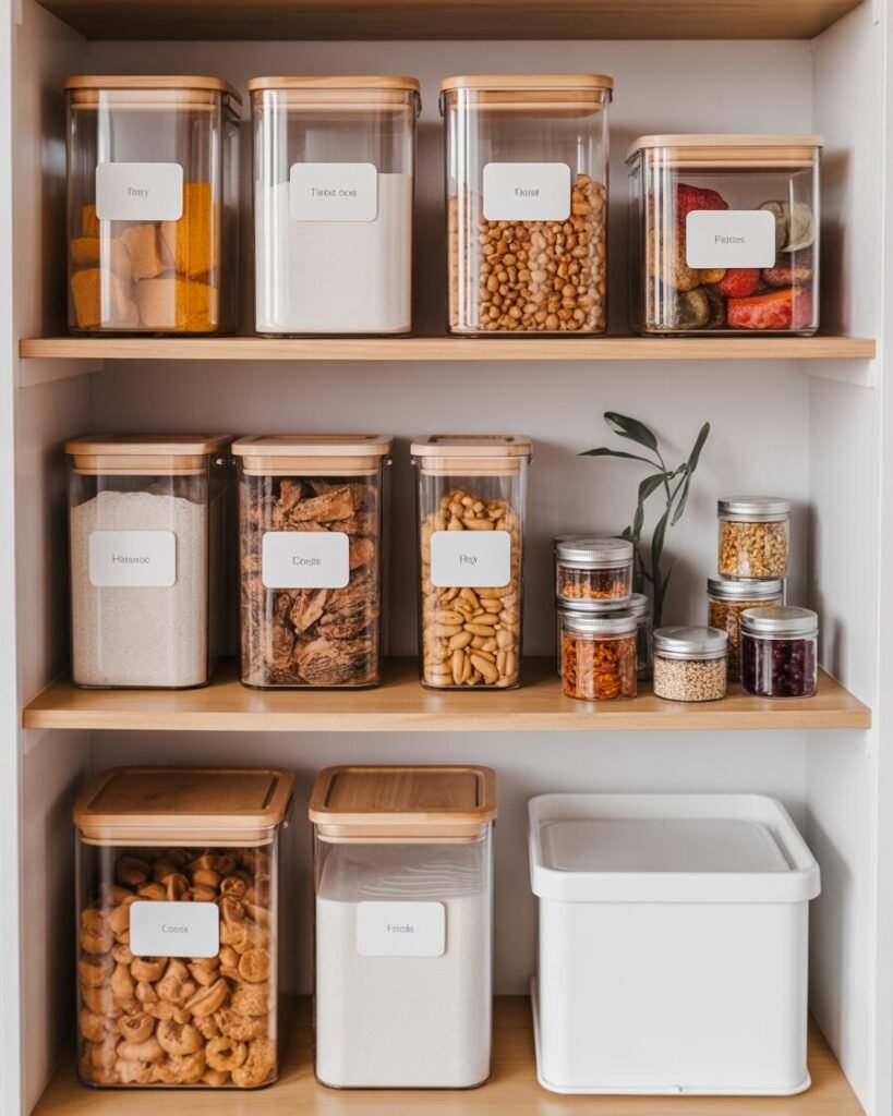 Kitchen organization hacks clear containers