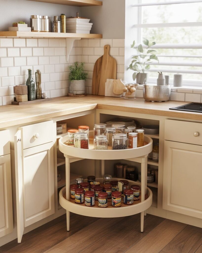 Kitchen organization hacks lazy susan