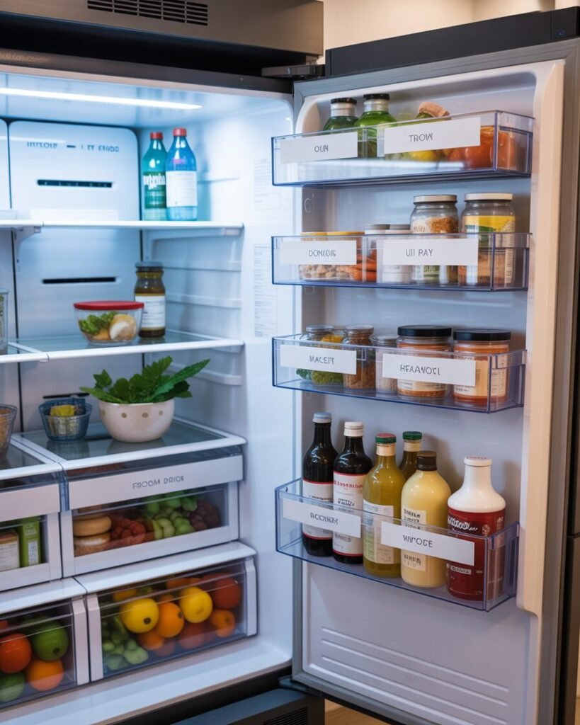 Kitchen organization hacks fridge bins