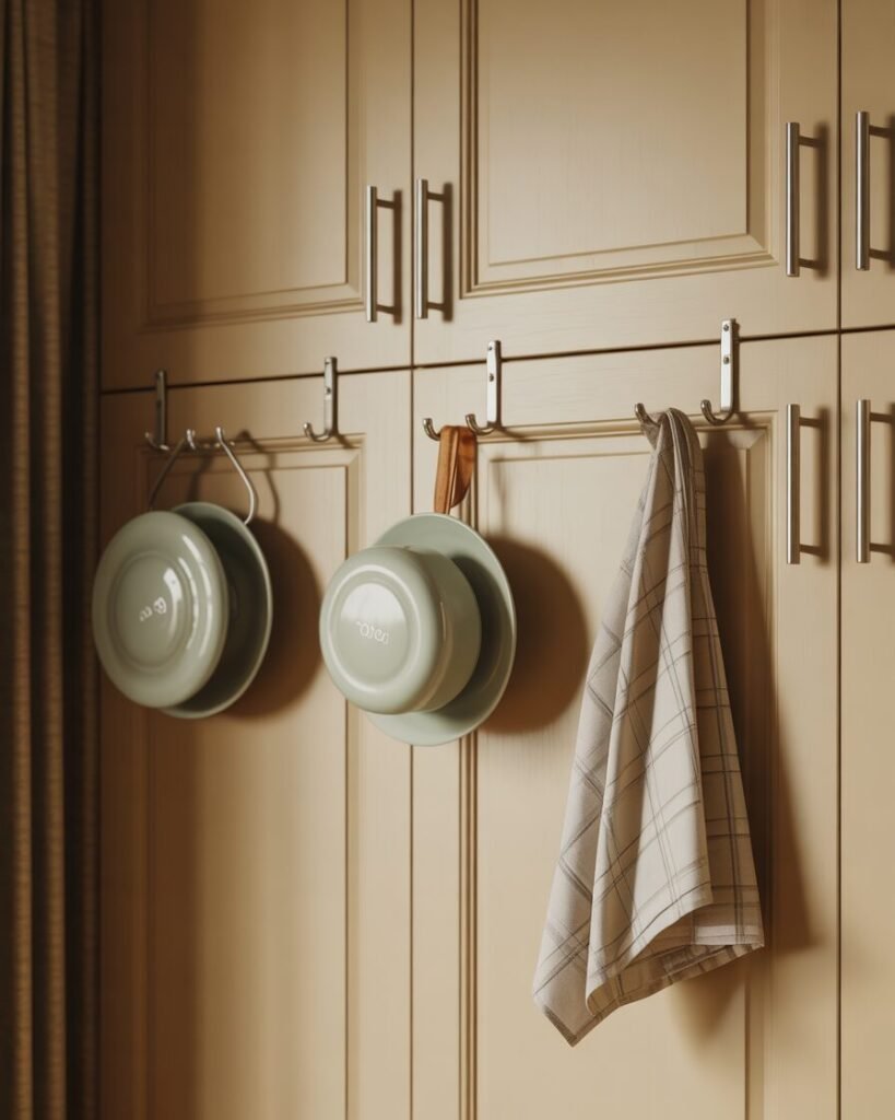 Kitchen organization hacks cabinet hooks
