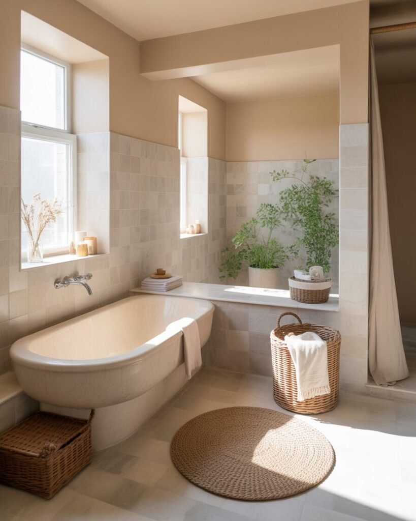 Spa-like bathroom ideas with soft colors