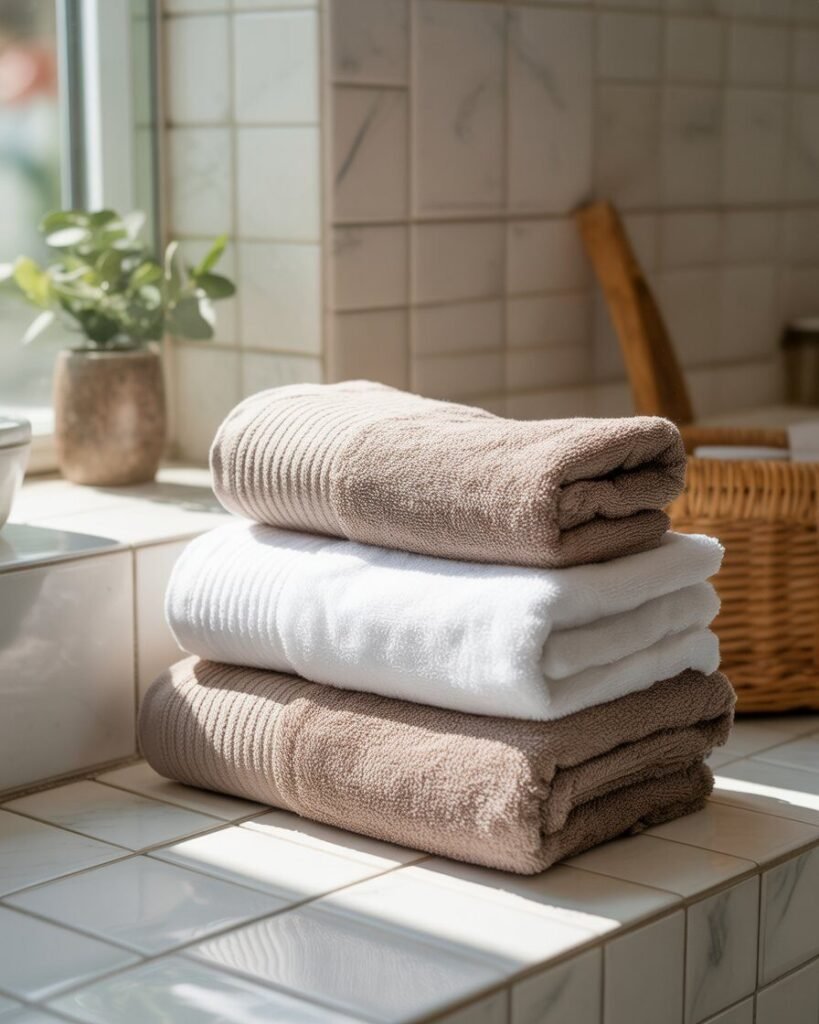Spa-like bathroom ideas with towels