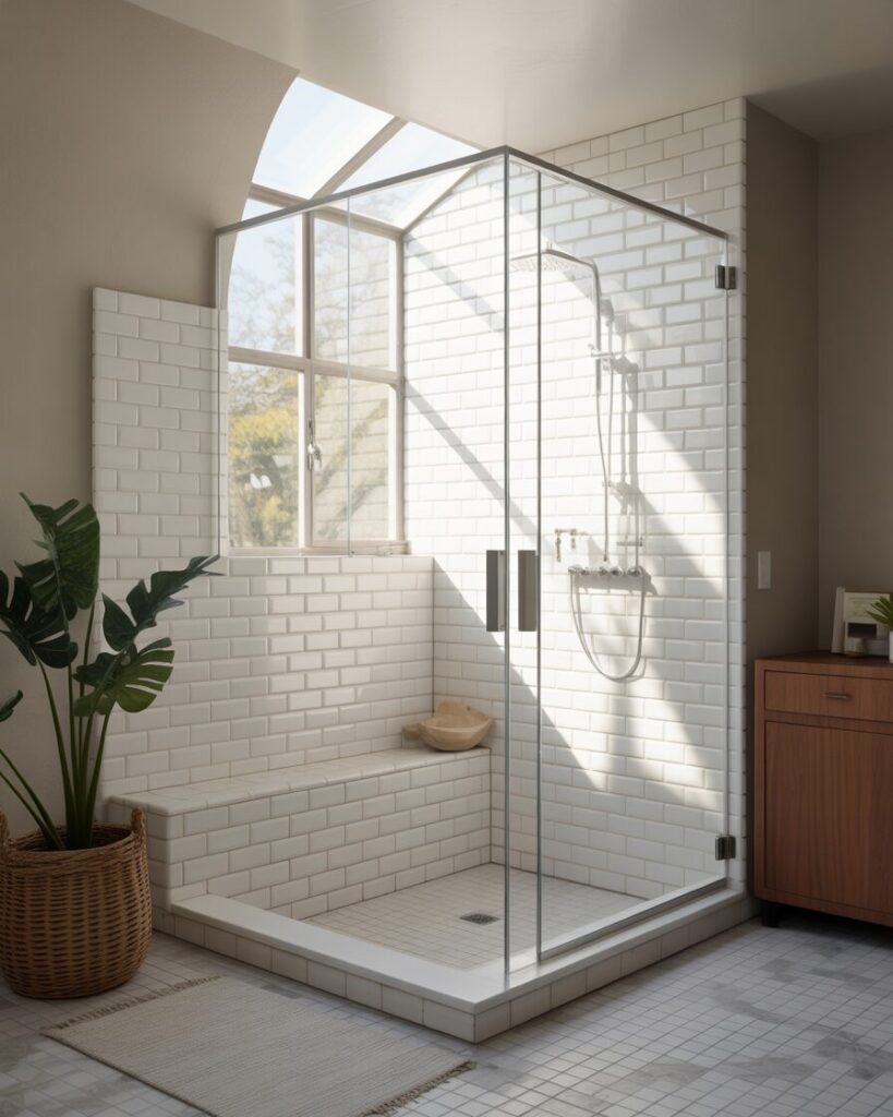 Spa-like bathroom ideas walk-in shower
