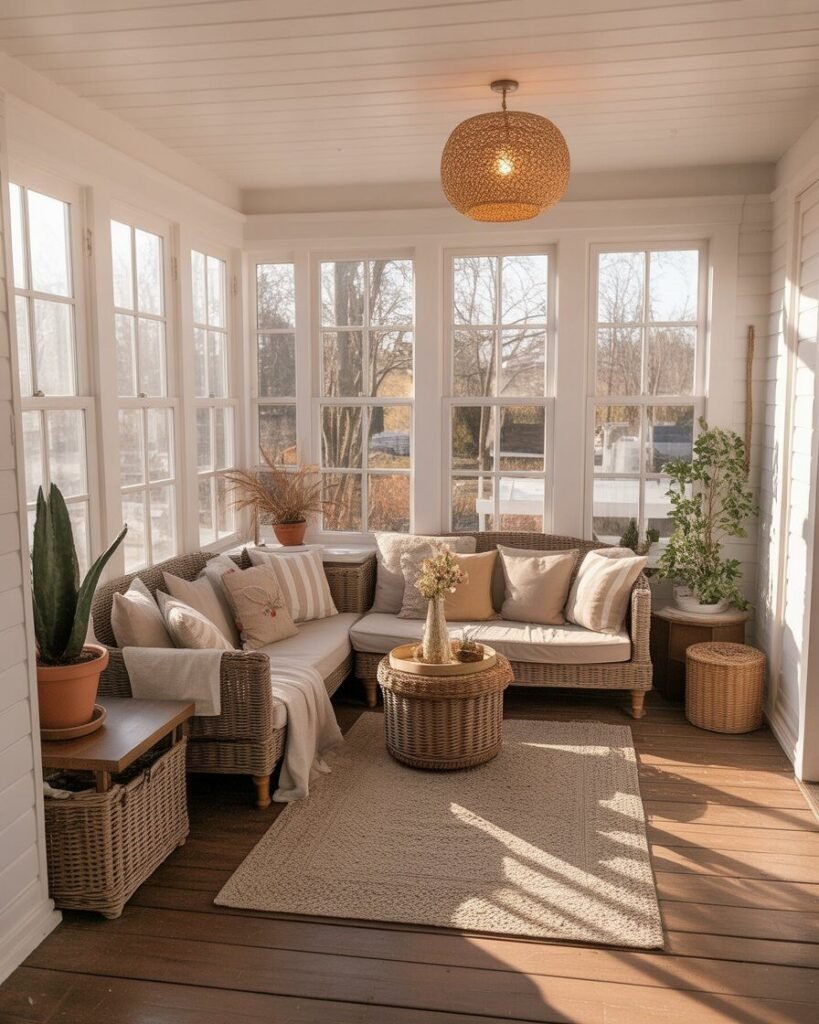 Cozy sunroom all-season retreat