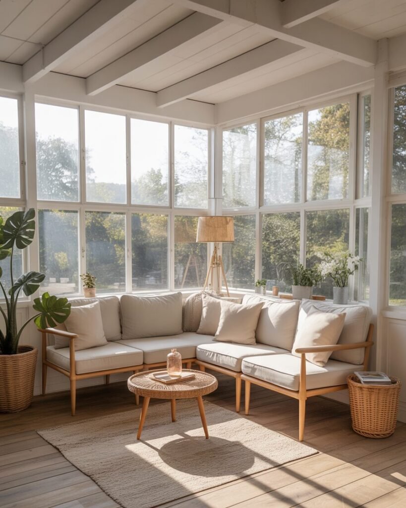 Sleek minimalist sunroom furniture