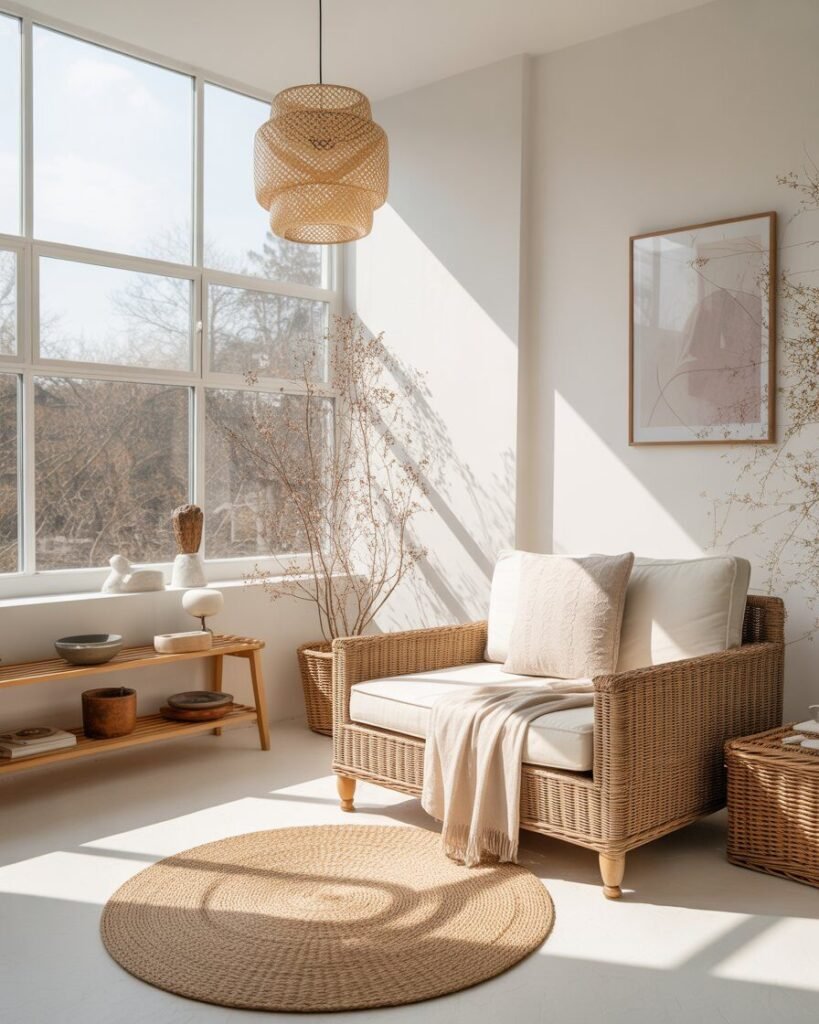 Zen-inspired minimalist sunroom