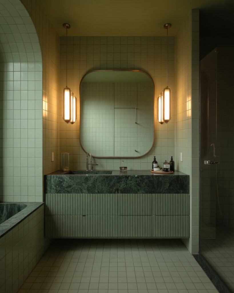 Green marble luxury bathroom