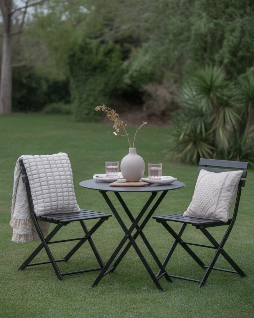 Small outdoor dining setup