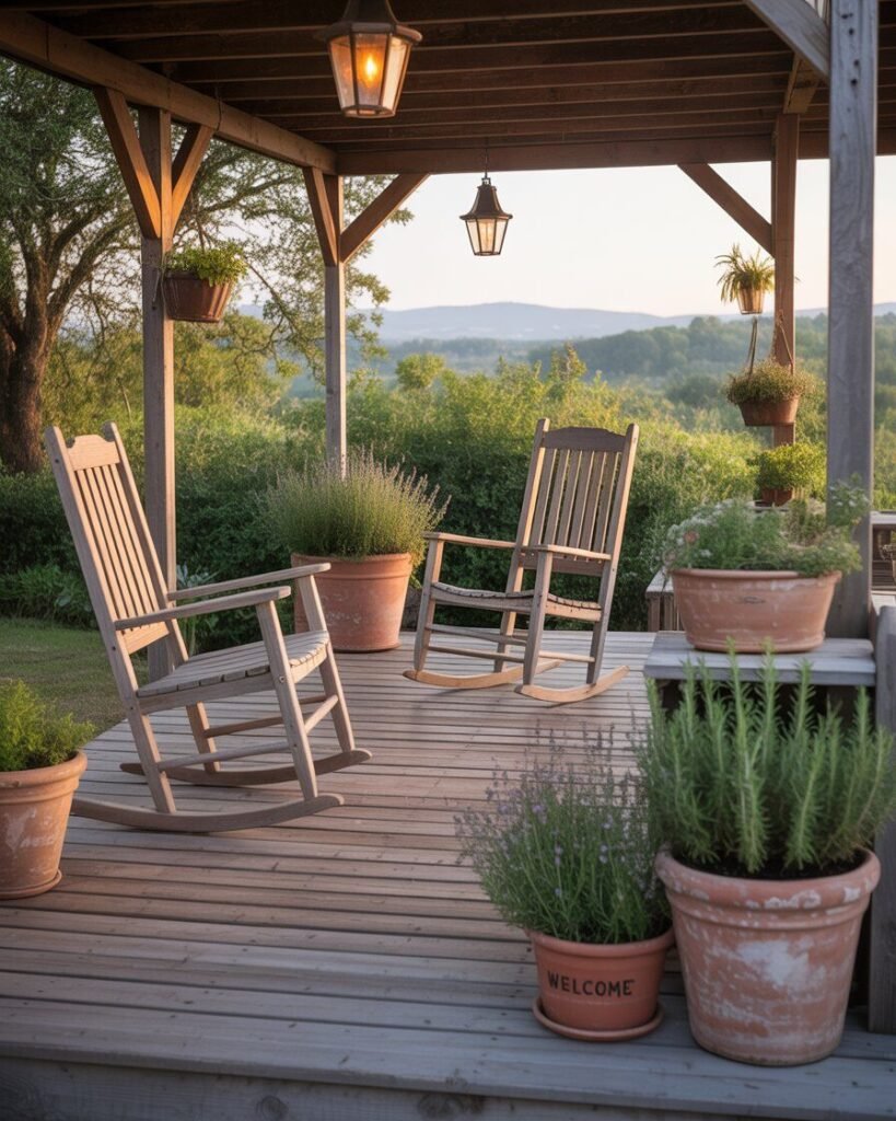 outdoor deck ideas with planters