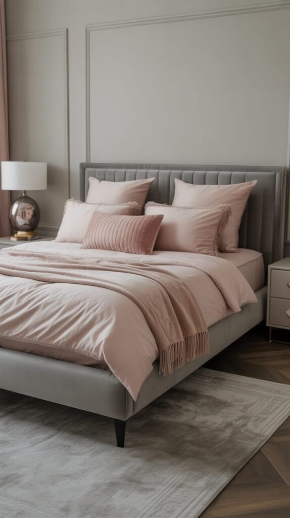 13 Chic Gray and Pink Bedroom Ideas for a Cozy & Elegant Look