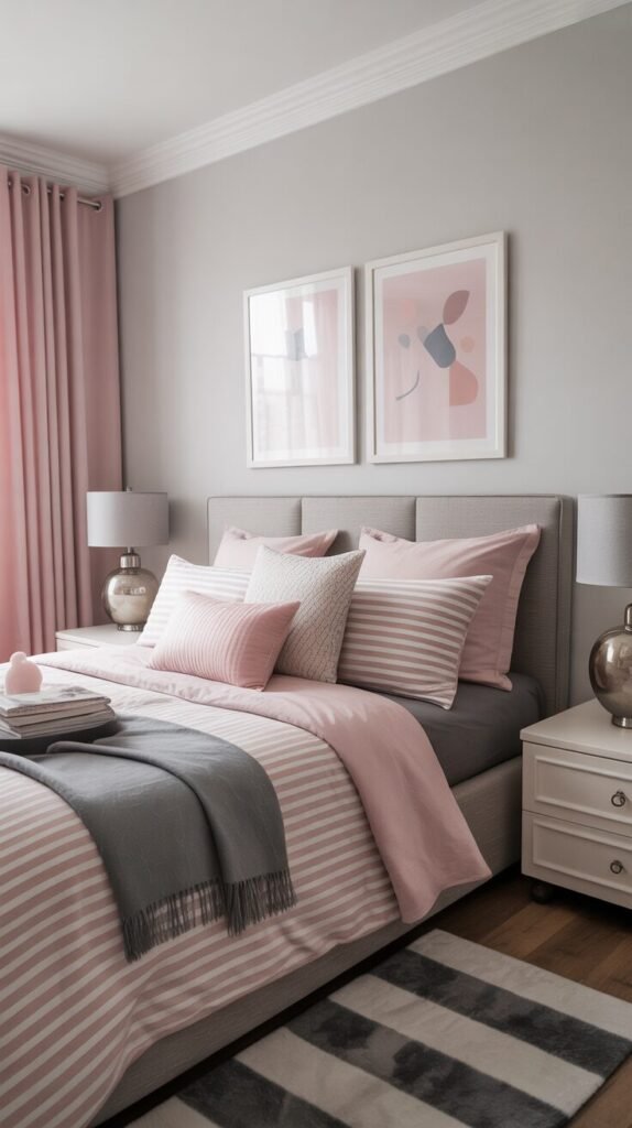 13 Chic Gray and Pink Bedroom Ideas for a Cozy & Elegant Look