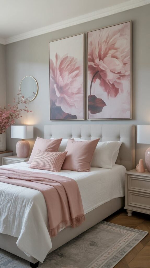 13 Chic Gray and Pink Bedroom Ideas for a Cozy & Elegant Look