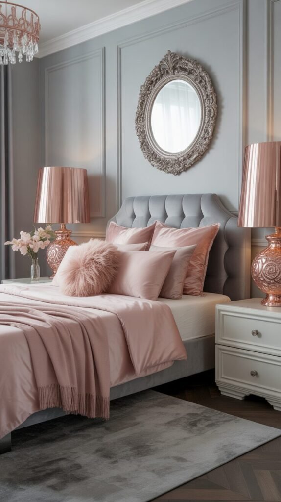 13 Chic Gray and Pink Bedroom Ideas for a Cozy & Elegant Look