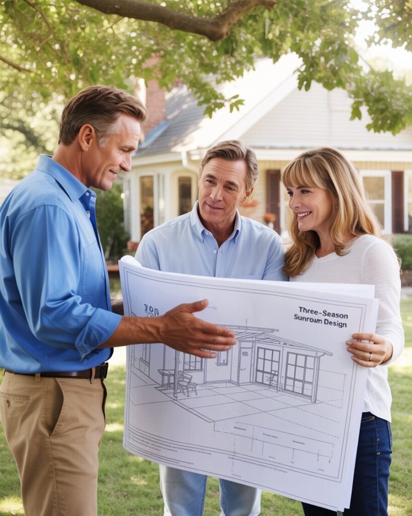 Permits for three-season sunroom